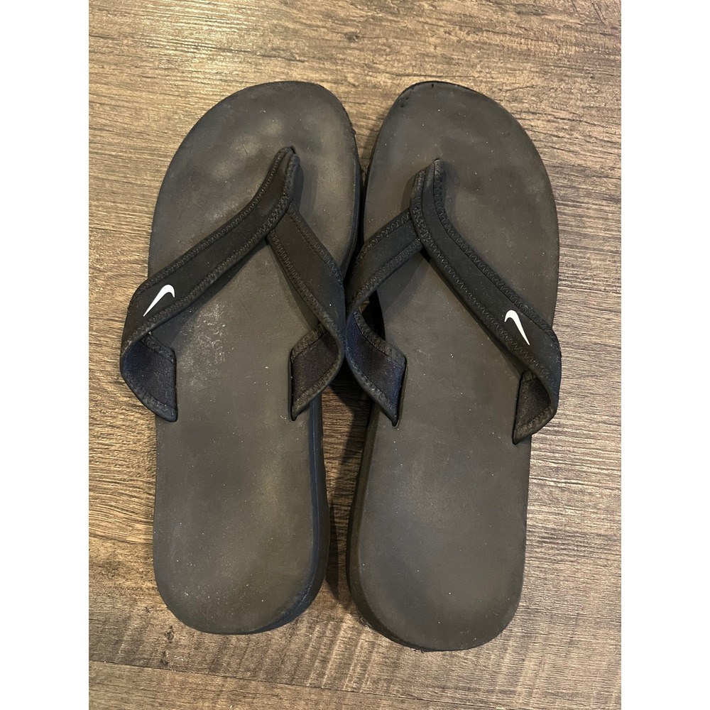Nike Womens Flip Flop Sandals Comfort Thong Black Size 9